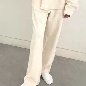 OAK + FORT Elastic Waist Pant in Oatmeal